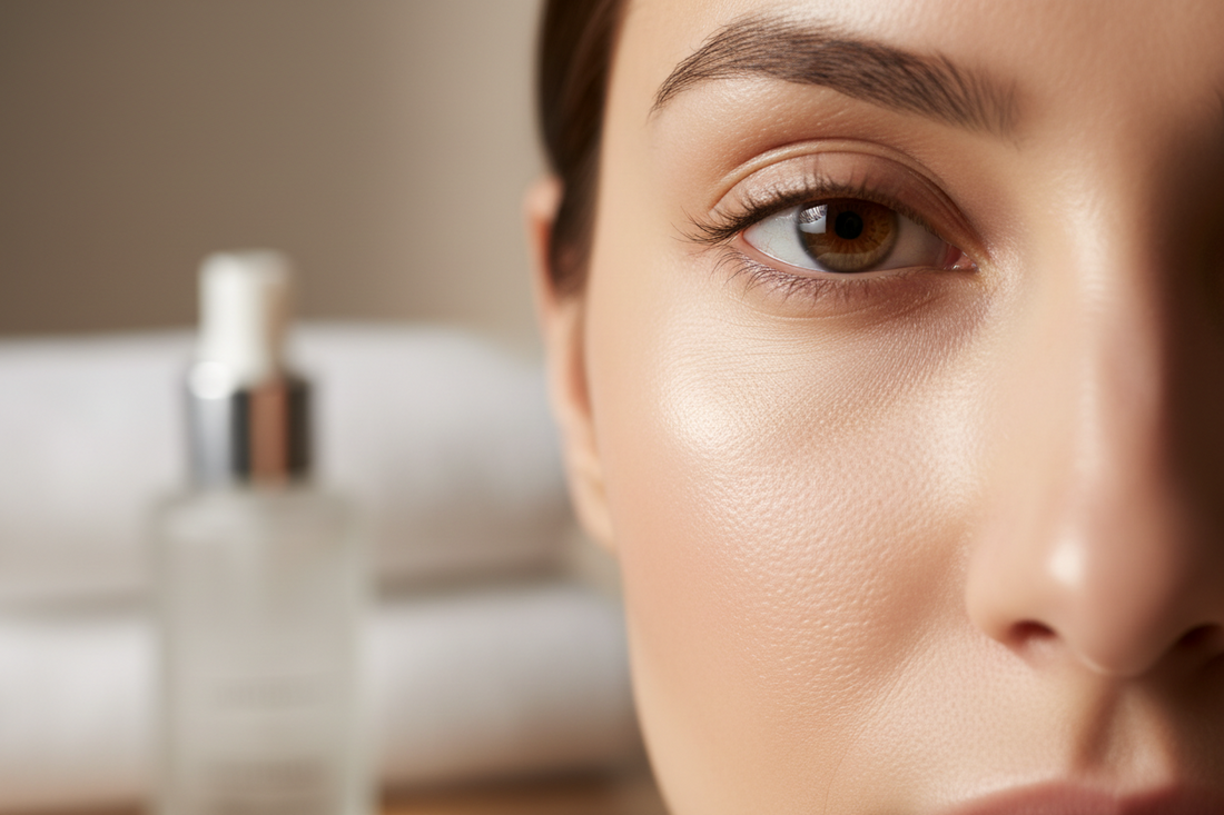 Gesunde Haut Nahaufnahme mit Serum – effektive minimalistische Skinroutine für bessere Hautqualität
