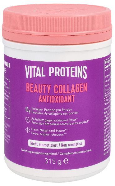Vital Proteins Beauty Antioxidant Collagen 315g – Nahrungsergänzungsmittel mit Kollagen-Peptiden, Hyaluronsäure, Zink und Kupfer, in weisser Dose