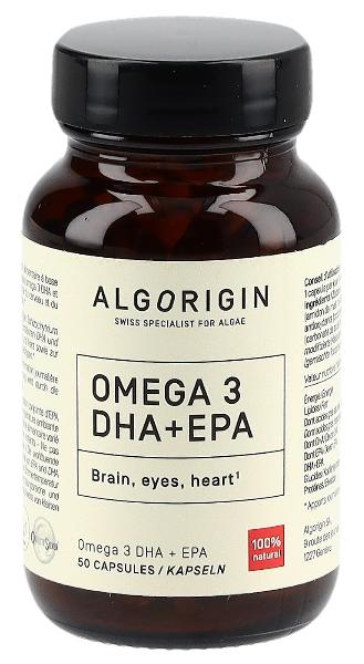 ALGORIGIN Omega 3 DHA+EPA 50 Kapseln Glasflasche