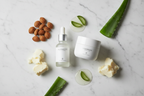 Anti-ageing set with natural ingredients – serum and cream for skin regeneration